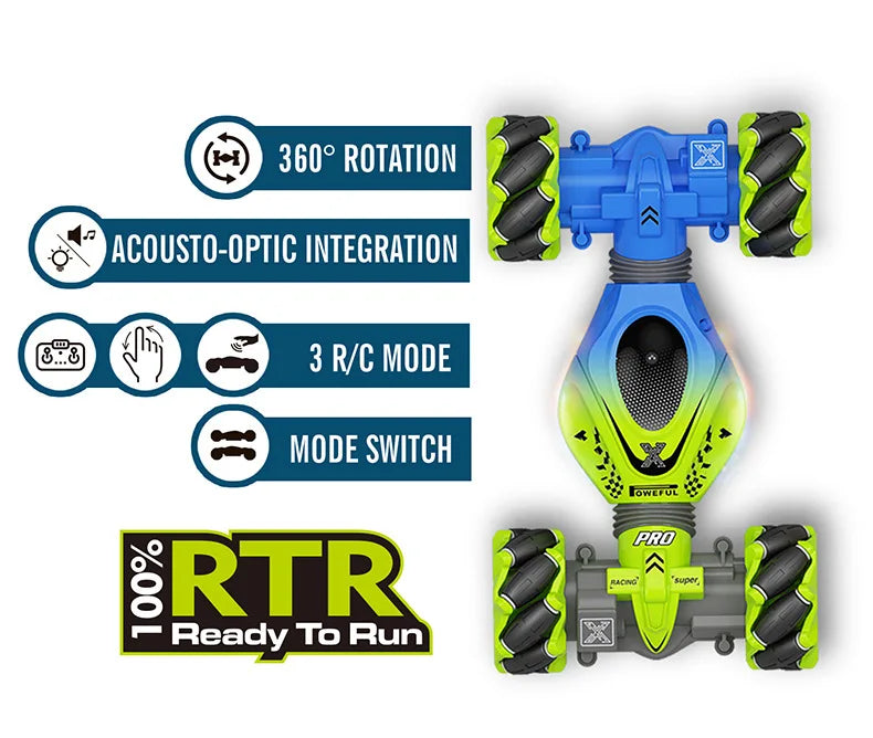 4WD RC Car Toy 2.4G Radio Remote Control Cars RC Watch Gesture Sensor Rotation Twist Stunt Drift Vehicle Toy for CHildren Kids