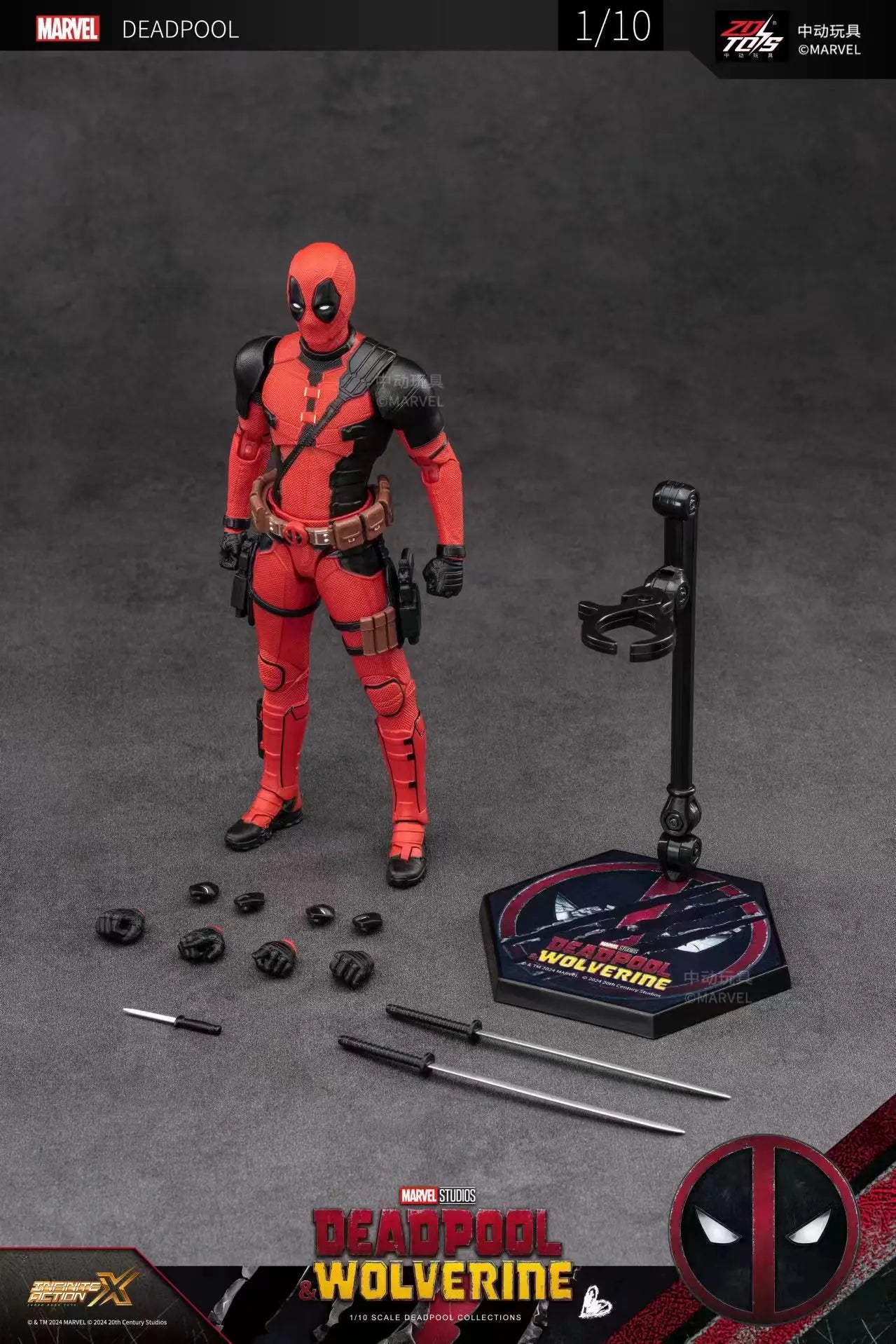 ZD Toys Deadpool & Wolverine Action figures Deadpool Boxed Wolverine  Collection Adult Action Figures Kids Toy