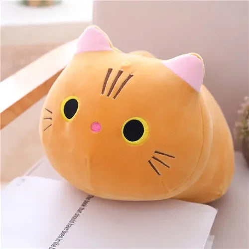 20cm Cute Soft Cat Plush Pillow Sofa Cushion Kawaii Plush Toy Stuffed Cartoon Animal Doll Lovely Gift