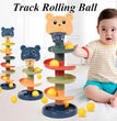 Different Layers Baby Track Rolling Ball Toy Early Educational Puzzle Toy for Children Montessori Sliding Track Tower Kids Gift