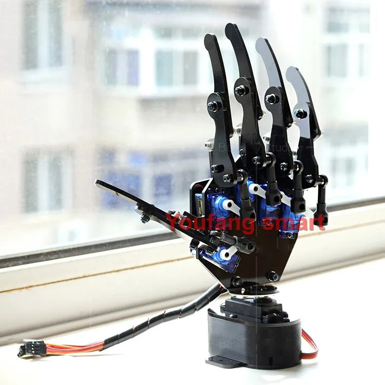 6 Dof Robotic Arm with 5 Dof Bionic Robot Hand Finger Claw for Arduino For Raspberry Pi 5 Kit Programmable Manipulator Project