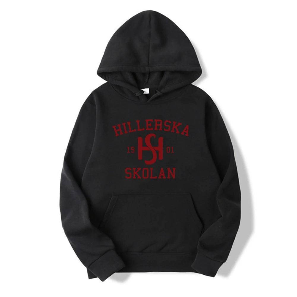 Young Royals Hillerska Skolan Hoodie Hillerska Skolan Unisex Hooded Sweatshirt Graphic Hoodies Long Sleeve Pullover Tv Show Tops