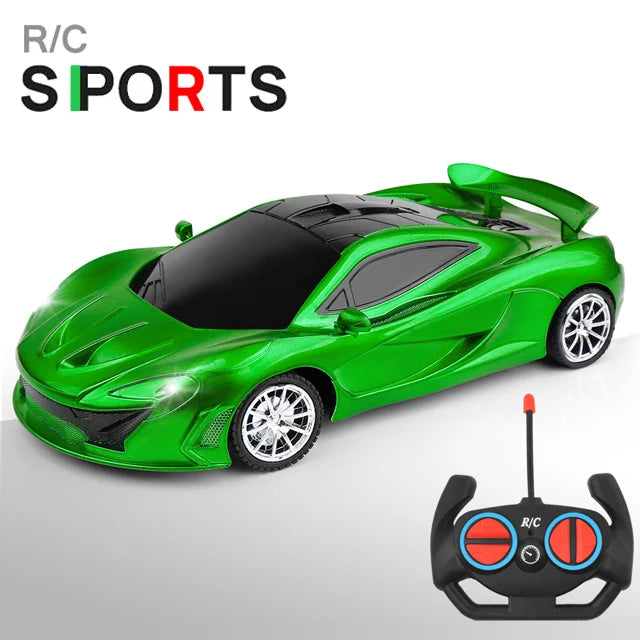 1/18 RC Car LED Light 2.4G Radio Remote Control Sports Cars For Children Racing High Speed Drive Vehicle Drift Boys Girls Toys