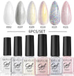 LILYCUTE 6Pcs/Set Gel Nail Polish Popular Colors In Autumn Semi Permanent Soak Off UV LED Nail Art Gels Nail Gel Polish