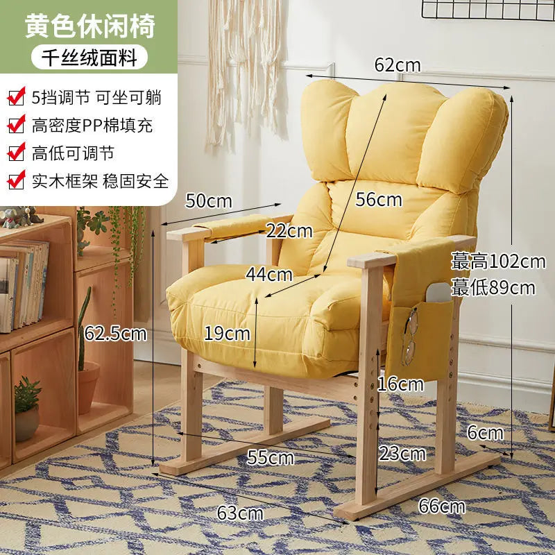 Adjustable Computer Office Chair Household Backrest Recliner Bedroom Dormitory Recliner Lazy Person Desk Chair Live Gaming Chair