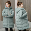 2023 New Women Long Down Cotton Jacket Korean Loose Cotton Coat Winter Thicken Warm Women Parkas Winter Female Hooded Coat