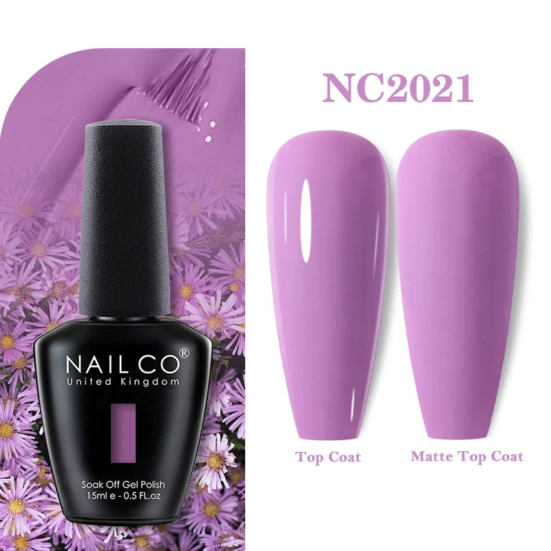 NAILCO 15ml Nail Gel Polish Vernis Semi Permanent UV Varnish Nails Art Manicure Design TOP BASE Hybrid Nail Supplies Nail Glue