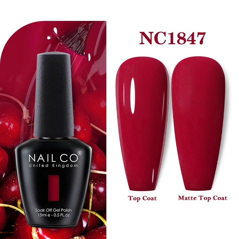 NAILCO 15ml Nail Gel Polish Vernis Semi Permanent UV Varnish Nails Art Manicure Design TOP BASE Hybrid Nail Supplies Nail Glue