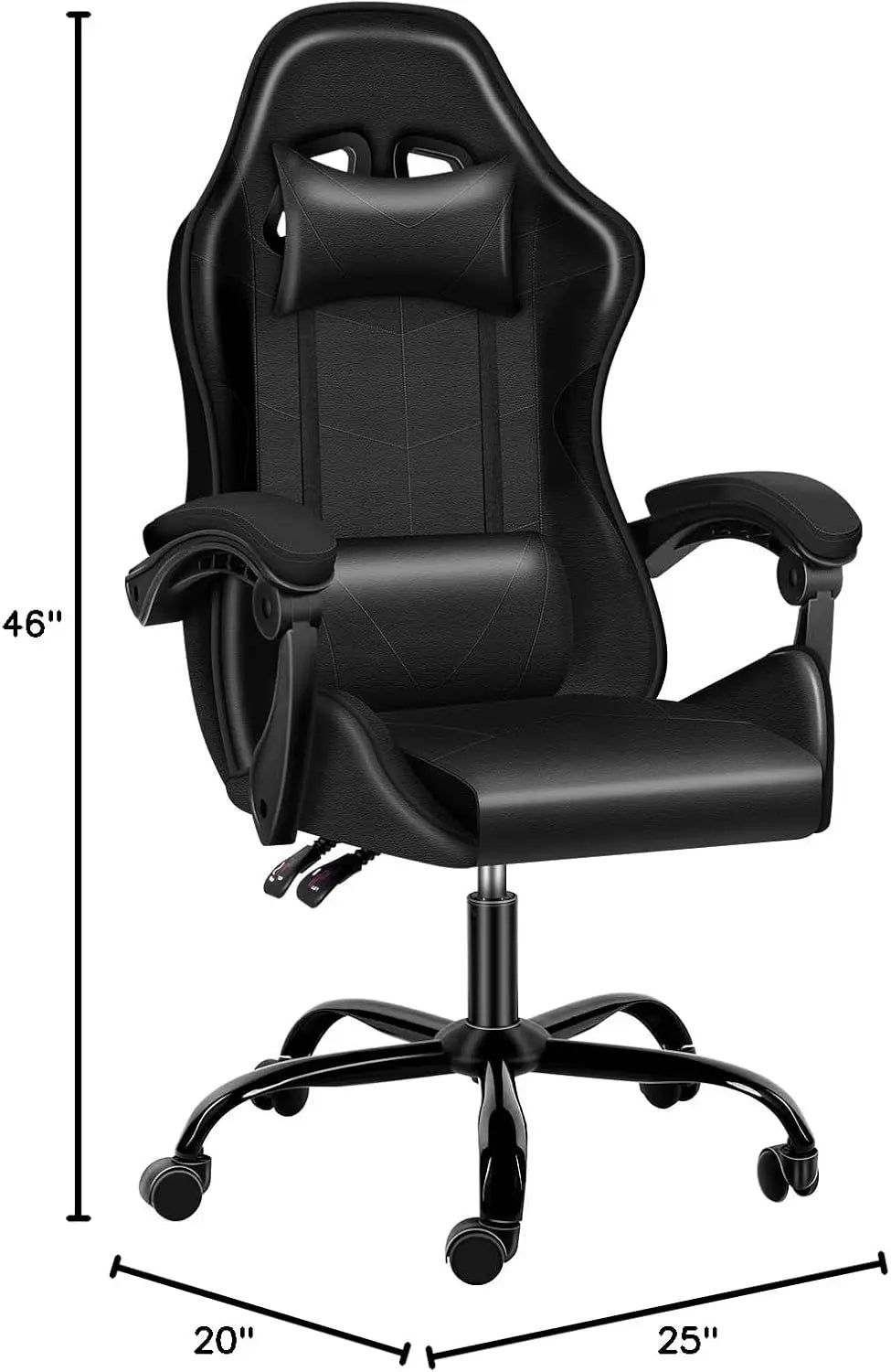 Gaming Chair, Backrest and Seat Height Adjustable Swivel Recliner Racing Office Computer Ergonomic Video Game Chair