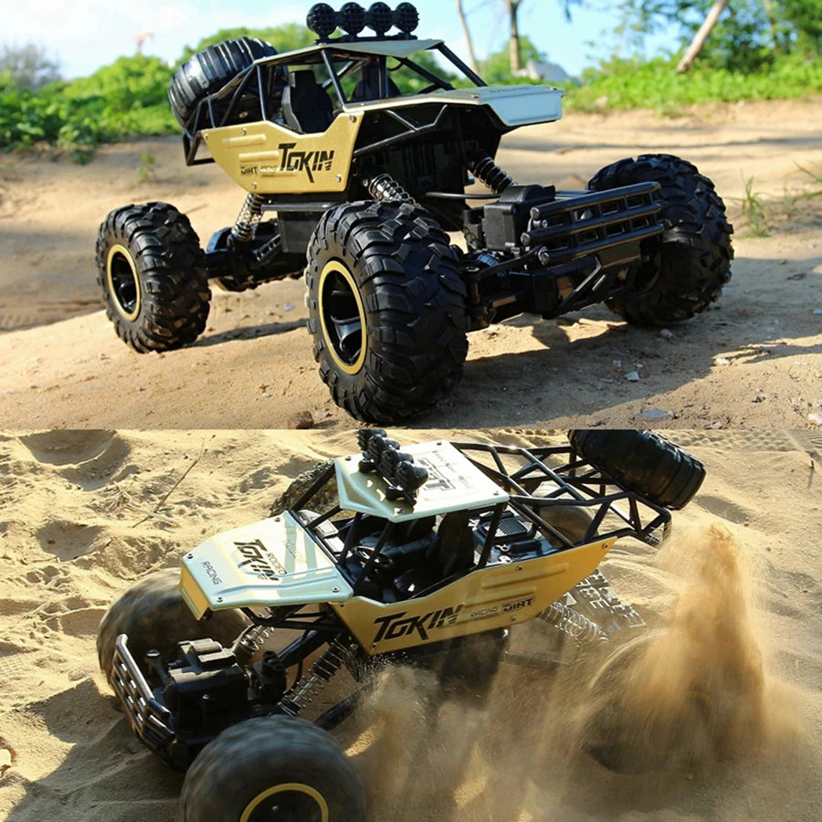 4WD Remote Control Car With Led Lights Radio RC Buggy Off-Road Drift Trucks RTR Vehicle Gifts Toys for Children Boys Kids Adults