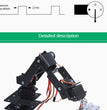 360 Degrees 6 DOF Robot Metal Alloy Mechanical Arm Claw Kit MG996R for Arduino Robotics Kit Educational Ps2 Programmable Toys