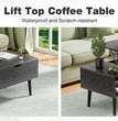 JHK Lift Top Coffee Tables For Living Room 39.37"x19.7" Desk Tea Wood Dining Tables Adjustable Storage Shelf Easy Lift Or Lower