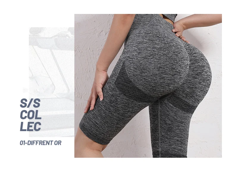 Women Butt Lifting Yoga Shorts Elastic Workout High Waist Tummy Control Ruched Booty Pants Seamless Gym Compression Tights