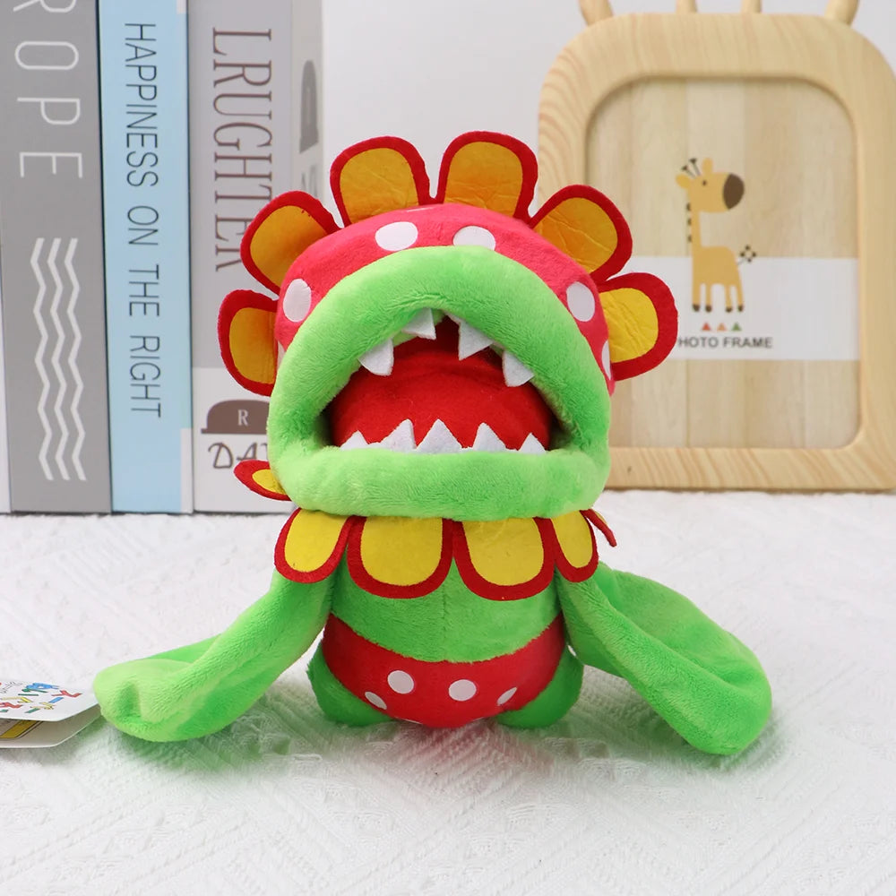 Super Mario Chomper Plush Toy Big Poison Piranha Plant Doll Man-Eater Flowers Cartoon Stuffed Doll Winter Cotton Slippers Gifts