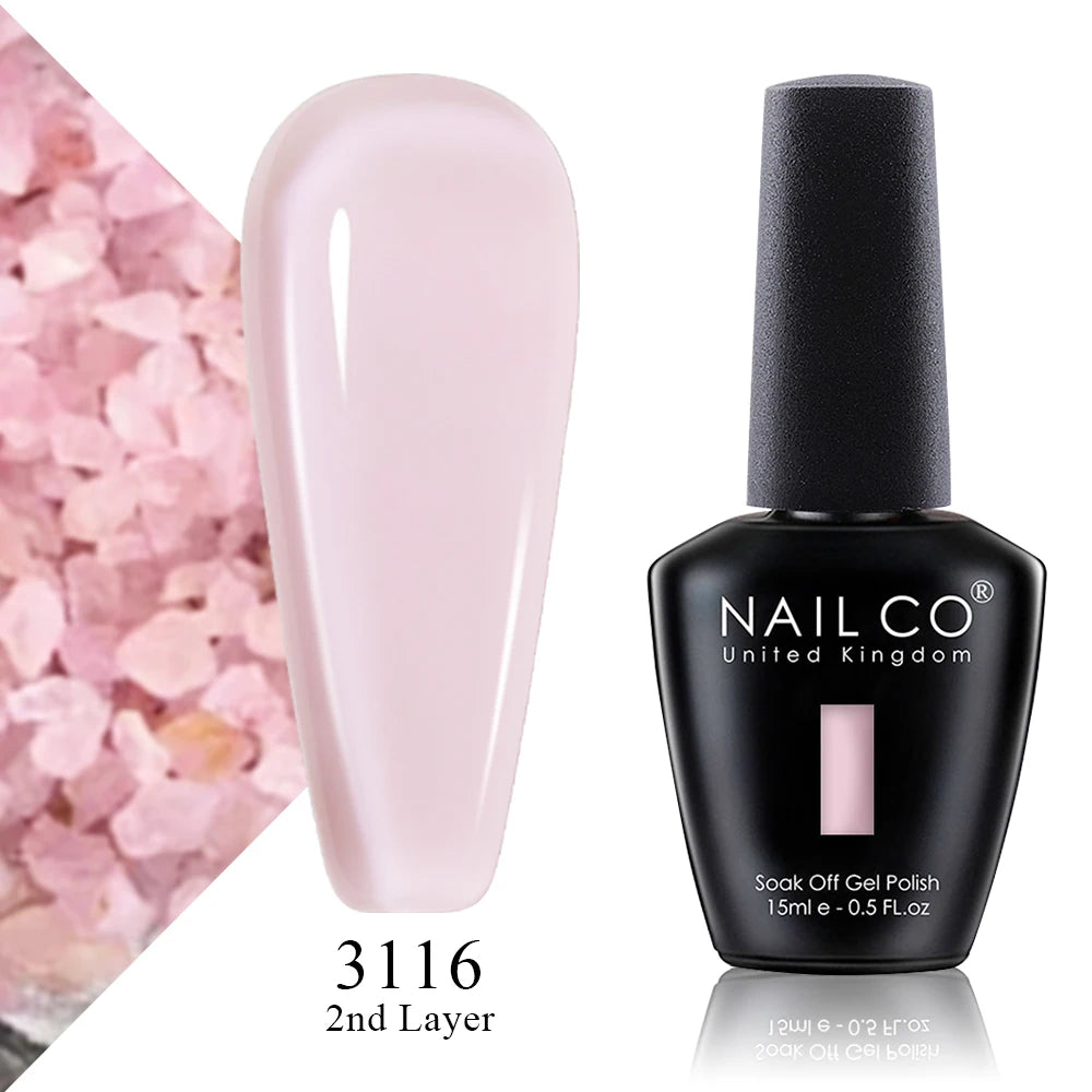 NAILCO 15ml Translucent Color Gel Nail Polish Vernis Semi Permanent UV LED Gel Polish For Nail Art Gel Manicure TOP BASE Varnish