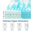 Hcore Mattress Topper, 5-Zone Memory Foam Mattress Topper, Cooling Gel Mattress Topper, Topper for Pressure Relieve, Blue