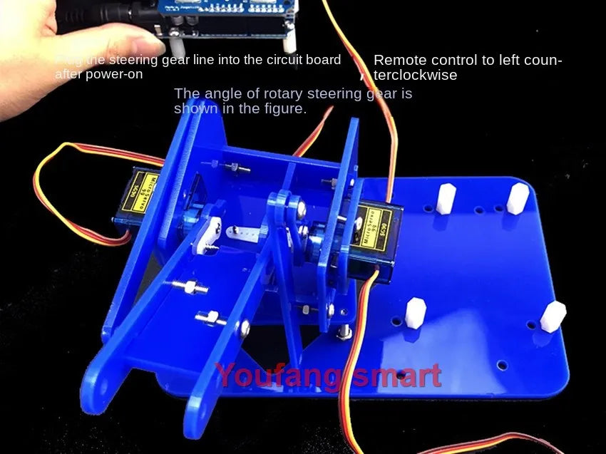 Robotic Arm Plank 4 DOF Robot Manipulator Claw SG90 MG90S Robot FOR UNO Board Programmable Toys Diy Kits Splicing Rudder Gifts