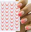 6pcs French Manicure Sticker Gradient Stripe Lines Sliders For Nails Ombre Designs Self-Adhesive Nail Art Decals DIY Decoration