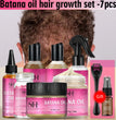 Hair Growth Set Batana Oil Fast Hair Growing Spray Anti Hair Loss Shampoo Scalp Repair Treatment Capsule Oil For Men Women 6pcs