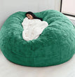 No Stuffed Gray Bean Bag Chair Giant Beanbag Pouf Sofa Bed Puff Futon Room Seat Tatami Relax Lounge Furniture Only Bag Case