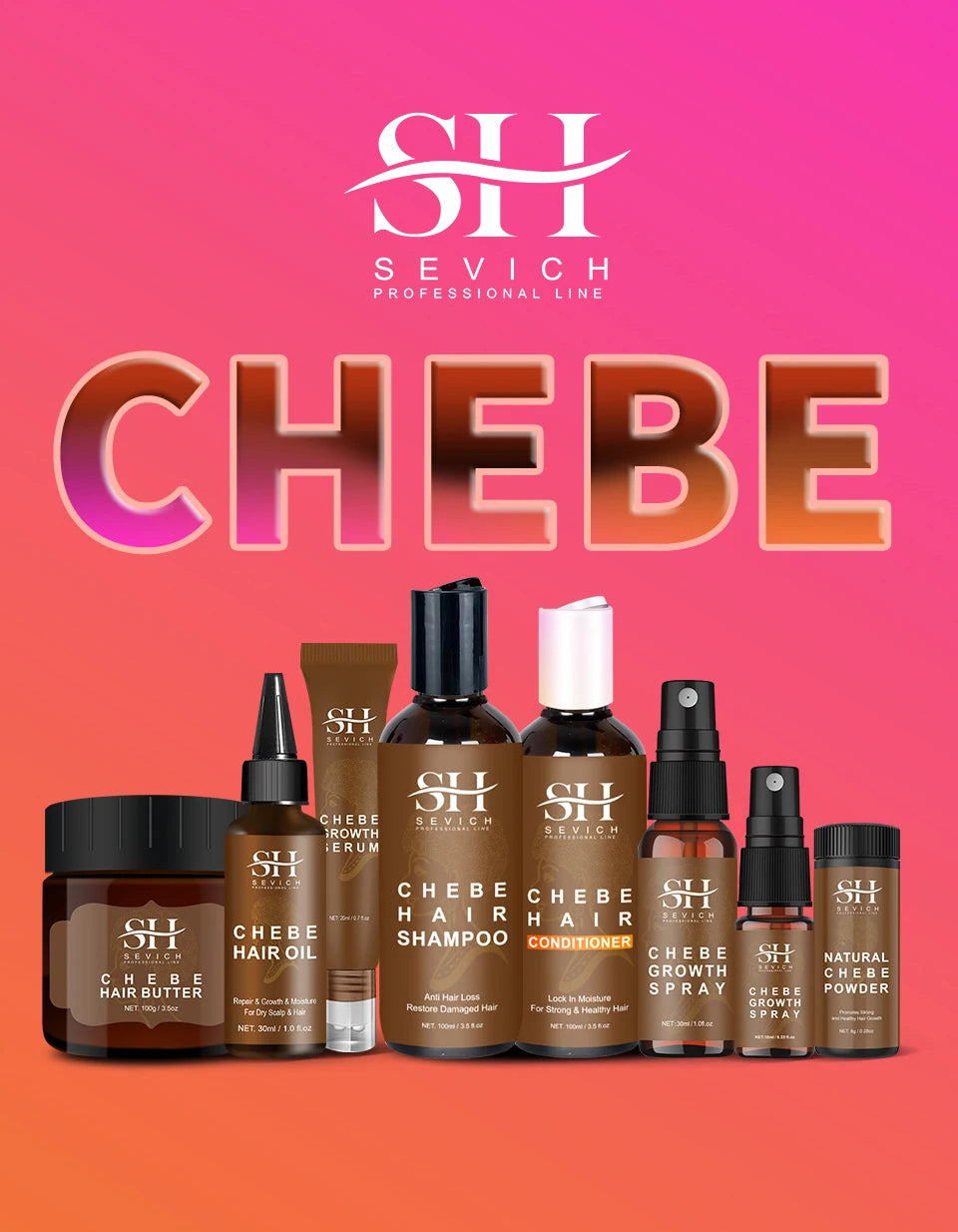 Sevich Chebe Hair Loss Treatment Spray Traction Alopecia Chebe Powder Essential Oil Africa Crazy Hair Growth Products Hair Care