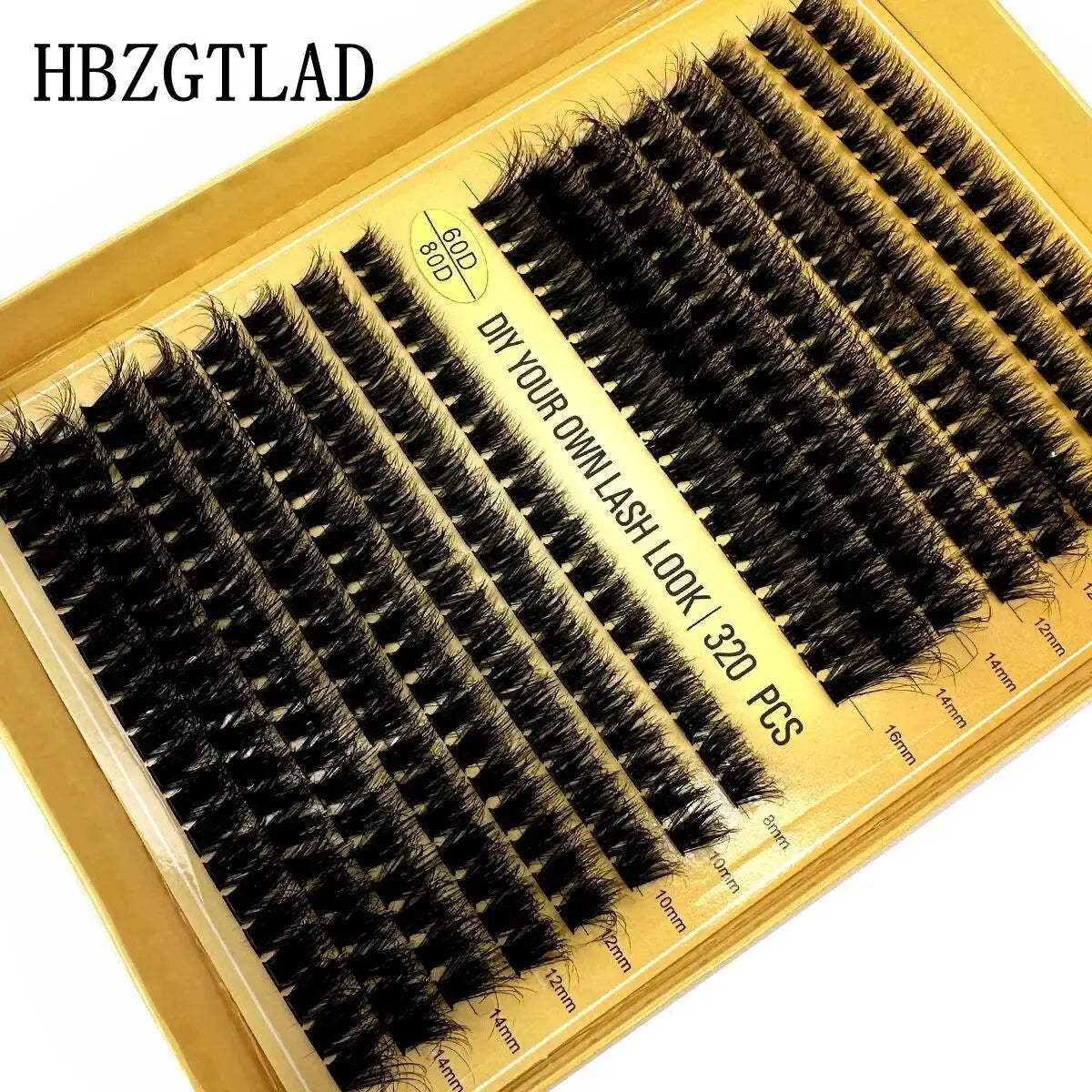 320 Bundles 60D/80D/100D Cluster Eyelash Extension Thick Style Individual Eyelashes Handmade Eyelash Bundles 5D Fluffy Mink Lash