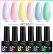 LILYCUTE 6Pcs/Set Gel Nail Polish Popular Colors In Autumn Semi Permanent Soak Off UV LED Nail Art Gels Nail Gel Polish