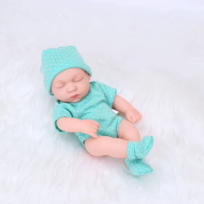 New Silicone Reborn Dolls 20cm Baby Reborn Toys Waterproof Vinyl Bebe Doll Cute Mini Reborn Baby Doll For Girls Birthday Gift