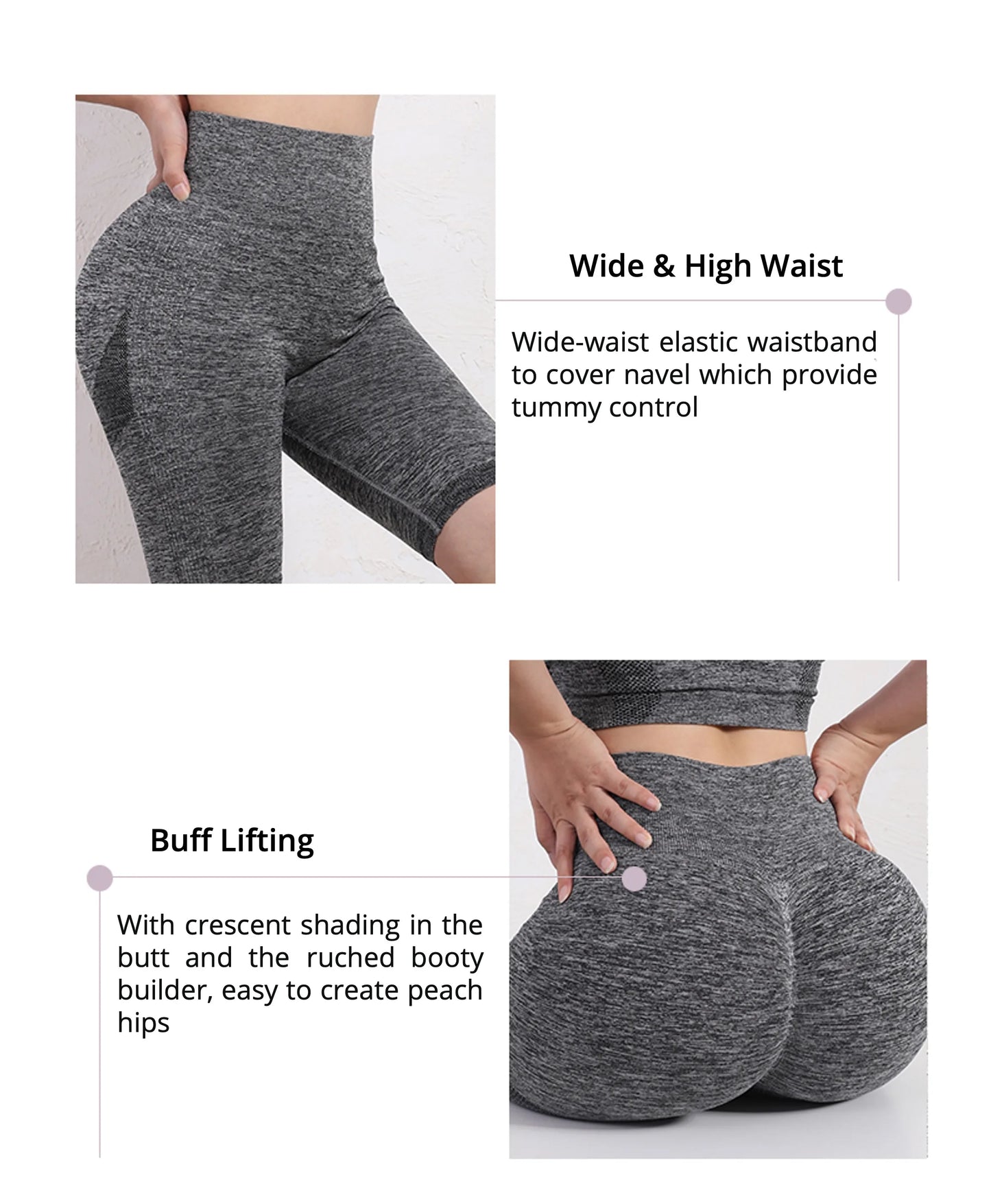 Women Butt Lifting Yoga Shorts Elastic Workout High Waist Tummy Control Ruched Booty Pants Seamless Gym Compression Tights