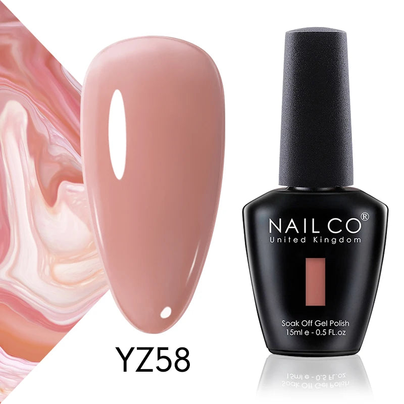 NAILCO 15ml Translucent Color Gel Nail Polish Vernis Semi Permanent UV LED Gel Polish For Nail Art Gel Manicure TOP BASE Varnish