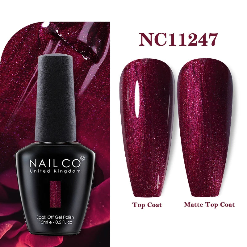 NAILCO 15ml Nail Gel Polish Vernis Semi Permanent UV Varnish Nails Art Manicure Design TOP BASE Hybrid Nail Supplies Nail Glue