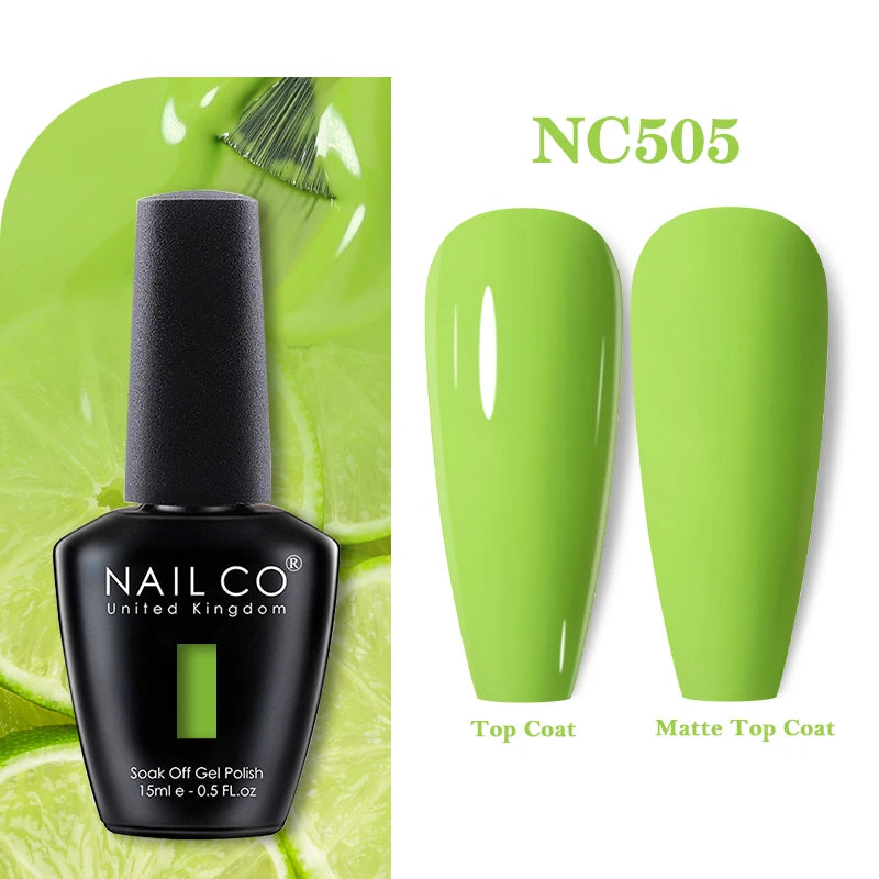 NAILCO 15ml Nail Gel Polish Vernis Semi Permanent UV Varnish Nails Art Manicure Design TOP BASE Hybrid Nail Supplies Nail Glue