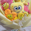 SpongeBob Patrick Star Gary Squidward Tentacles Plush Dolls Creative Handmade Flower Bouquets Christmas Birthday Graduation Gift