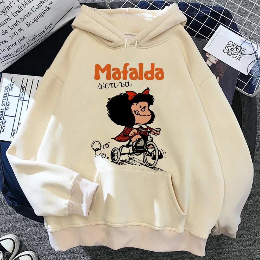 Mafalda hoodie graphic patterned funny youthful teen tracksuits athleisure harajuku