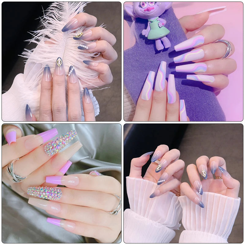 Nail Gel Polish Kit With UV Nail Lamp Soak Off UV LED Nails Varnish Set Semi Permanent Nail Art Gels Lacquer Manicure Tools Set