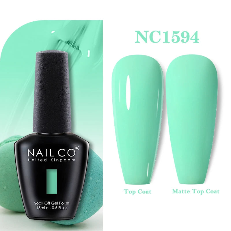 NAILCO 15ml Nail Gel Polish Vernis Semi Permanent UV Varnish Nails Art Manicure Design TOP BASE Hybrid Nail Supplies Nail Glue