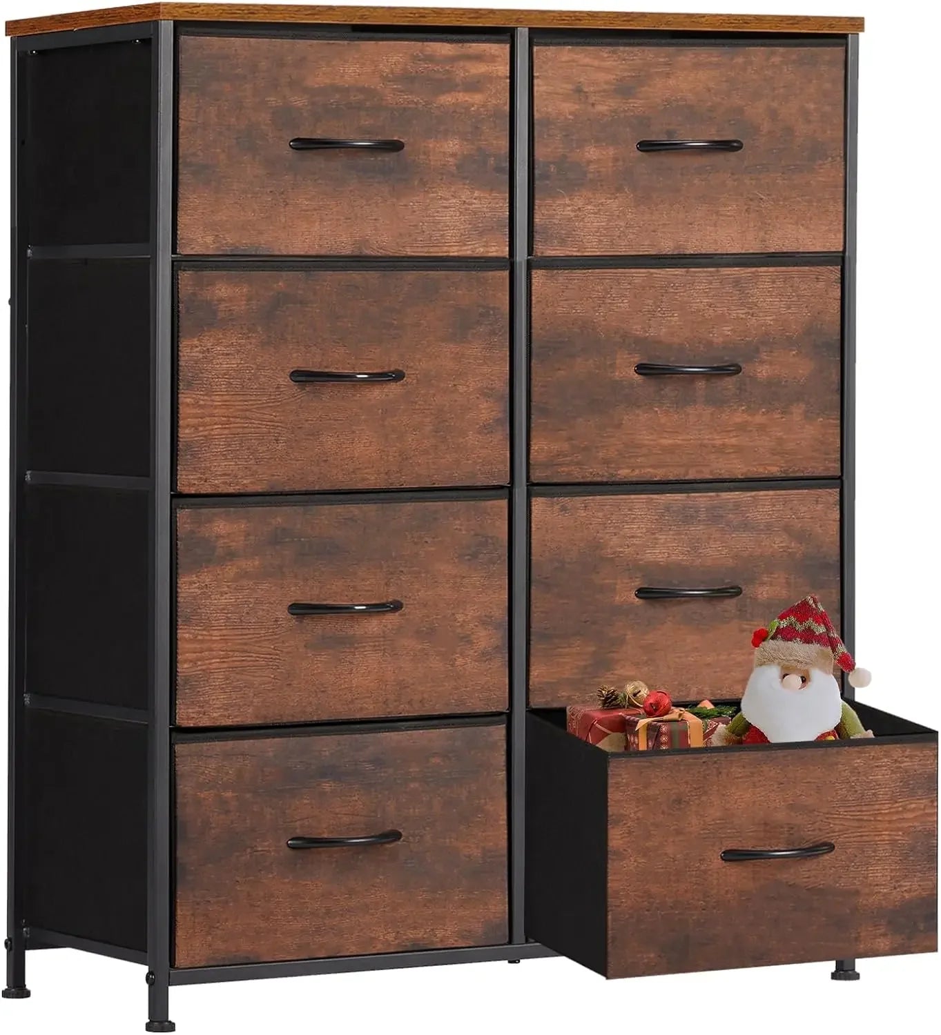 Dresser for Bedroom Tall Drawer Dresser Organizer Storage Drawers Fabric Storage Tower with 8 Drawers, Chest of Drawers