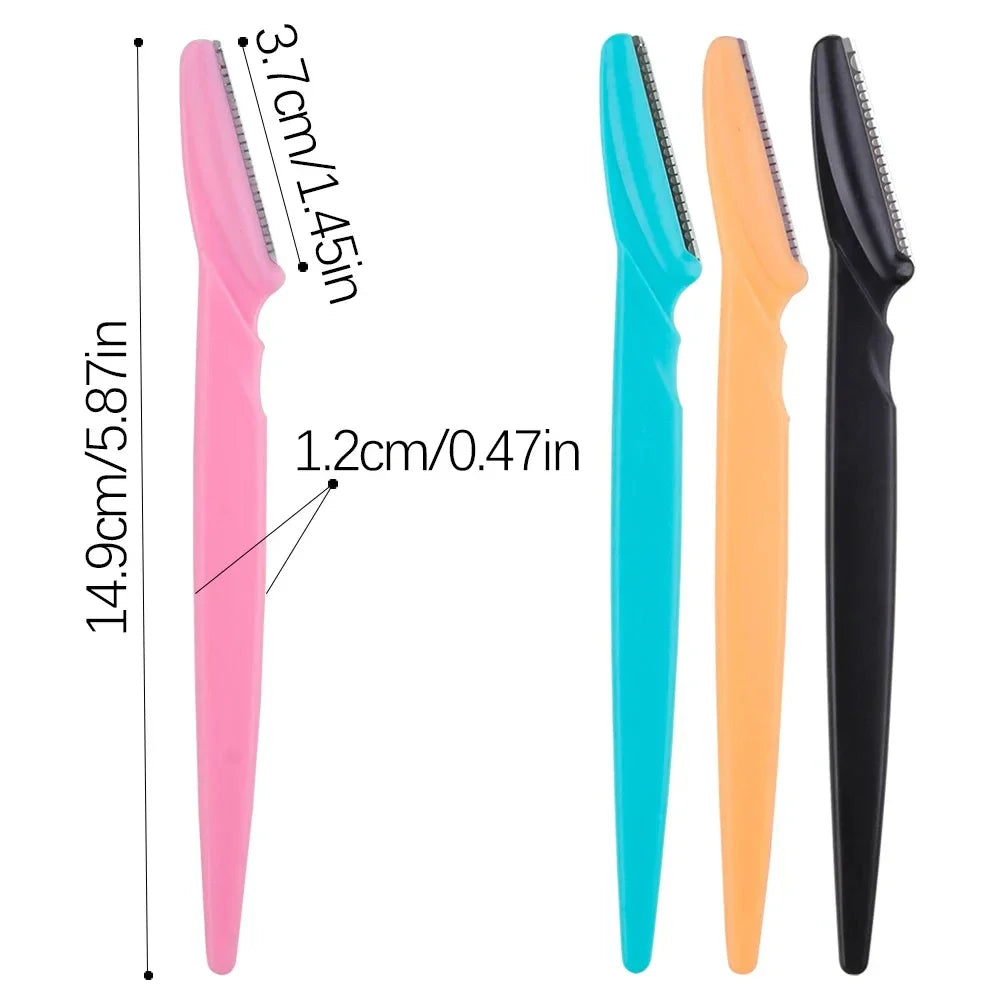 10Pcs Eyebrow Trimmer Blade Women Face Shaver Portable Eye Brow Epilation Hair Removal Cutters Safety Knife Makeup Scraper