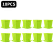 10PCS Gardening Mini Small Square Pot Flower Pot Succulent Pot Little Black Square Plastic Pot Seedling Tray Containe