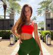 2024 New Summer Solid Yoga Shorts Chic Simple Style High-waisted Hip Lift Women's Sports Shorts