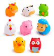 Baby Bath Toys for Kids Bathtub Duck Toy Set,Kids Floating Bath Toys with 6 Pcs  Ducks Fishing Net, Bathroom Toddler Toys Water