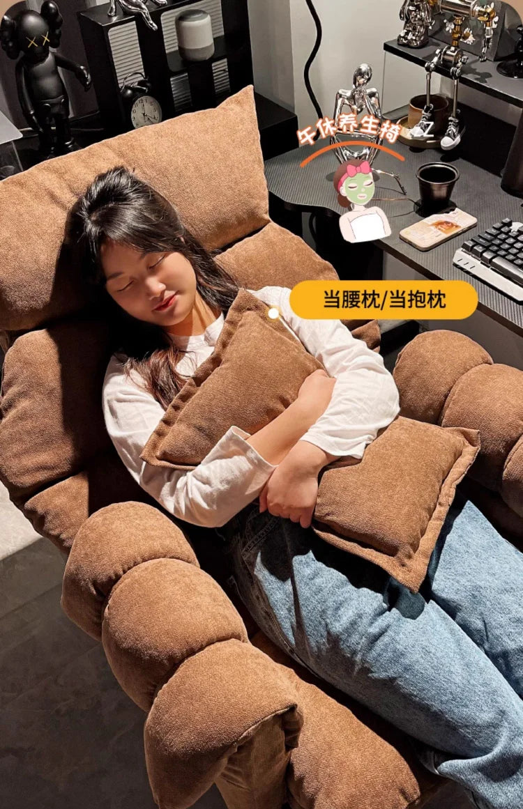 Comfortable Long-term Sofa Chair, Gaming Chair, Bedroom Desk Chair, Home Study Office Stool, Soft and Comfortable