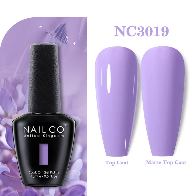 NAILCO 15ml Nail Gel Polish Vernis Semi Permanent UV Varnish Nails Art Manicure Design TOP BASE Hybrid Nail Supplies Nail Glue