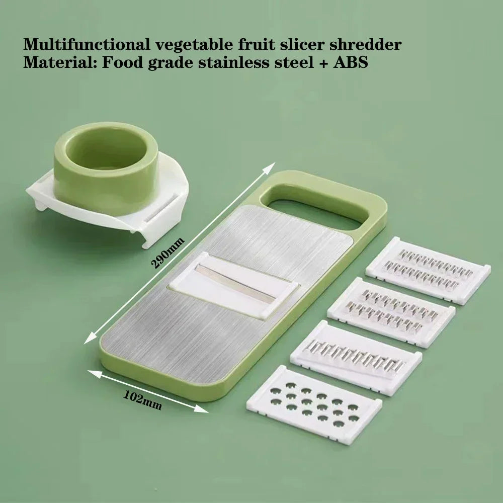 Kitchen Manual Vegetable Slicer Stainless Steel Vegetable Slicer Shredder Cutter Potato Shredders Garlic Carrot Grater Chopper