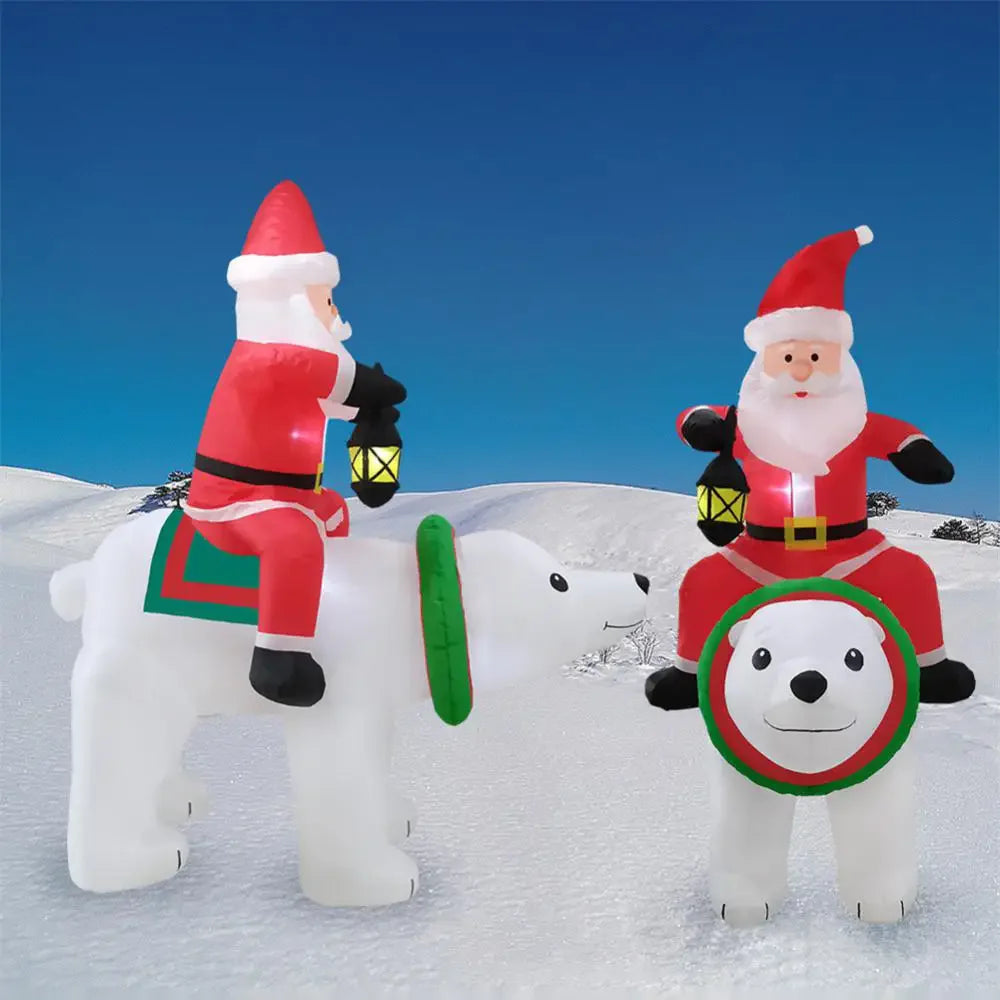 Christmas Inflatable Decoration Toy Built-in LED Lights Inflatable Model Indoor Outdoor Ornament Xmas Party New Year Garden Deco