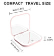 2X magnifying Compact Small Mini Gift Vanity Table Folding Led Lights Portable Hand Held Pocket Makeup Mirror