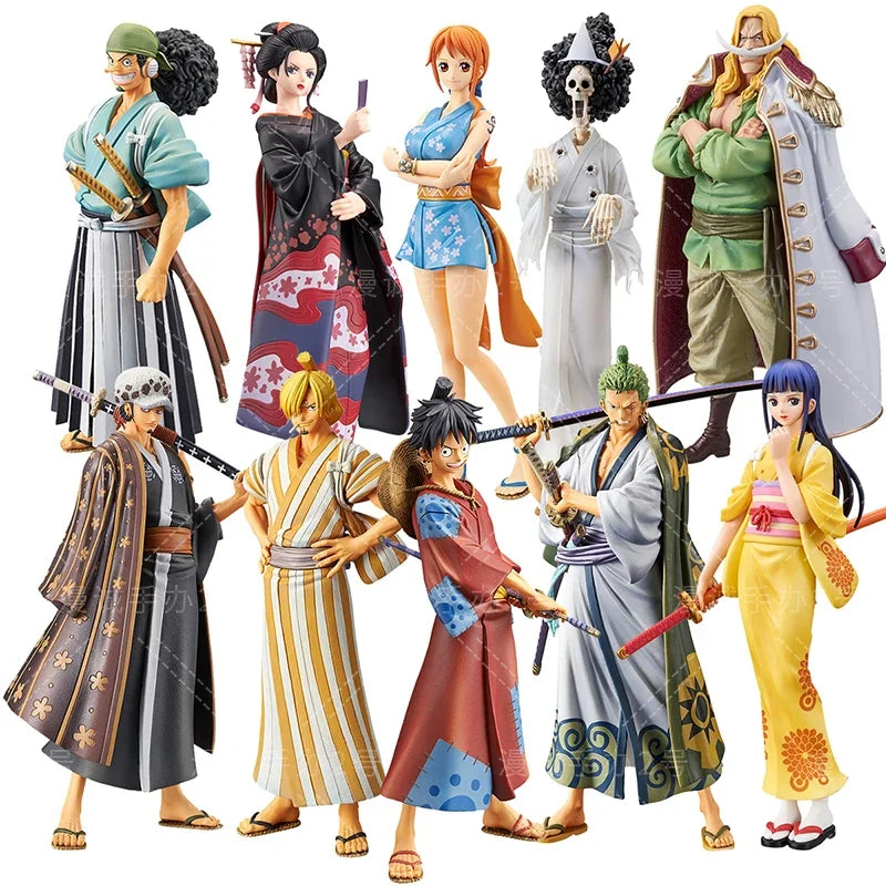 18cm One Piece Anime Figure Luffy Zoro Chopper Nami Action Figure Land of Wano Toys for Kids Gift Collectible Model