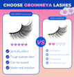 GROINNEYA Half Lashes 5/7/10 Piars Half Lashes Soft Natural Cat Eye Lashes Makeup Tool Fake Eyelashes Extension Fluffy Faux Cils