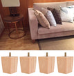 4Pcs 6/10/15cm Solid Wood Furniture Feets Sofa Cabinets Legs Square Bed Table Chair Replacement Feet Home Furniture Accessories