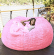 No Stuffed Gray Bean Bag Chair Giant Beanbag Pouf Sofa Bed Puff Futon Room Seat Tatami Relax Lounge Furniture Only Bag Case